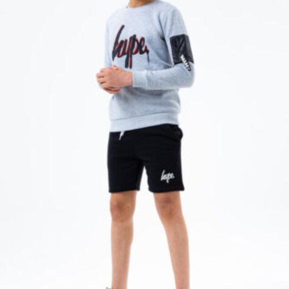 HYPE Boys Black Script Boys Jersey Shorts - Picture 1 of 3